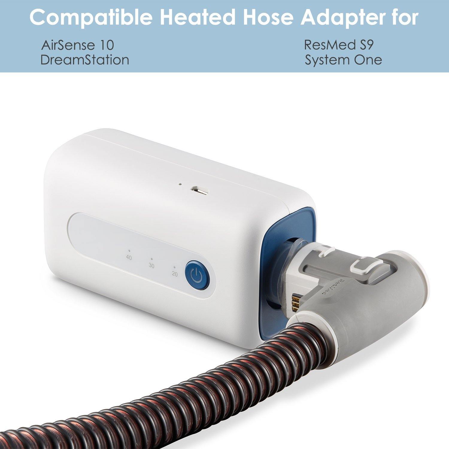 CleanerOnly CPAP Cleaner - Compatible heated hose adapter for Airsense 10 DreamStation and ResMed S9 System One.